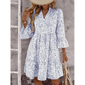 Amazon summer european style casual minimalist elegant bohemian romantic vacation v-neck dress for women