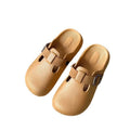 2025 new women's closed-toe half slippers, summer outdoor flat sandals, trendy birkenstock-style slip-on mules