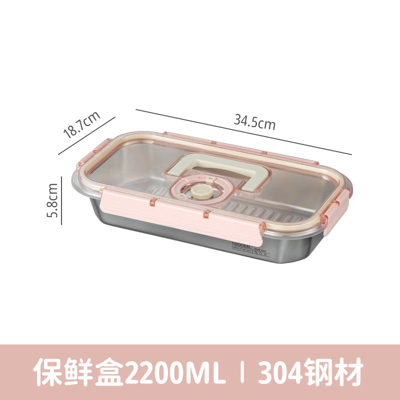 304 stainless steel fresh-keeping box, special sealed box for food-grade refrigerators, lunch box can be heated in microwave oven, bento box