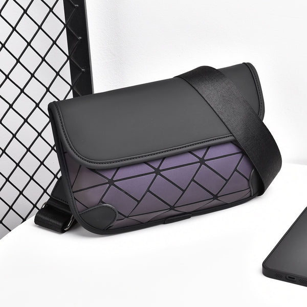 New street trend messenger bag men's high-end diamond shoulder bag large capacity personalized fashion breast bag wholesale