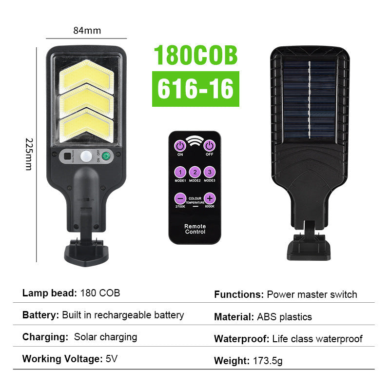Cross-border outdoor solar street light new lighting human body induction lawn garden light with remote control waterproof garden light