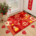 Entrance door floor mat, door mat, red door mat, new house, housewarming, new arrival, soft suede door carpet