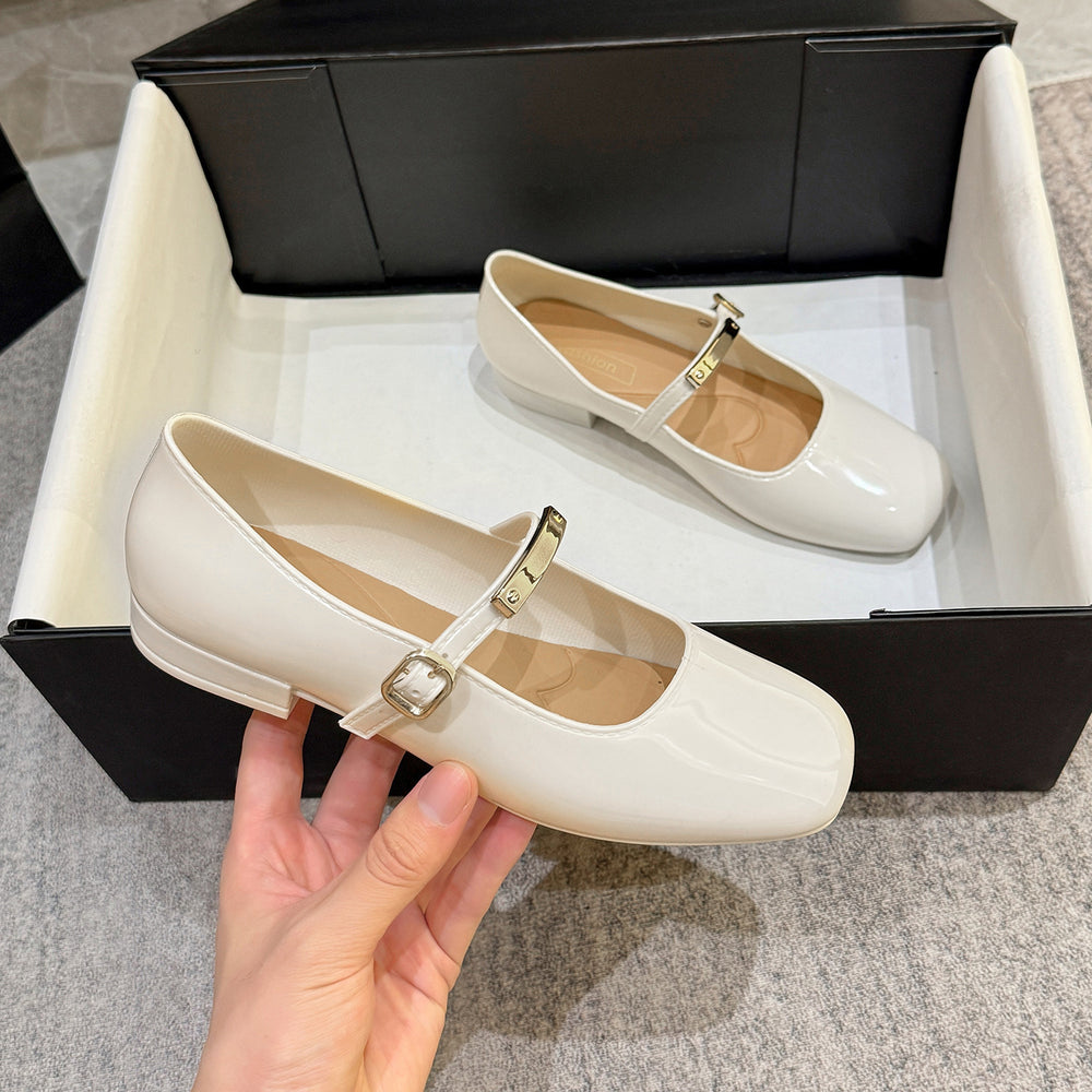 2026 fashion mary jane shoes, chanel-inspired women's retro flats, elegant low-cut shoes, versatile mary janes