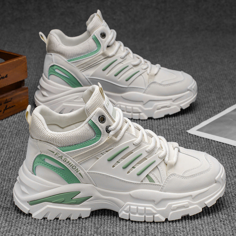 Men's shoes 2025 new spring casual trendy brand versatile thick sole height increasing men's hiking martin boots athletic dad shoes