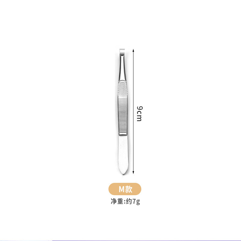Manufacturer supplies flat mouth oblique mouth stainless steel eyebrow clip high precision eyebrow plucking tweezers beauty eyebrow trimming tool spot