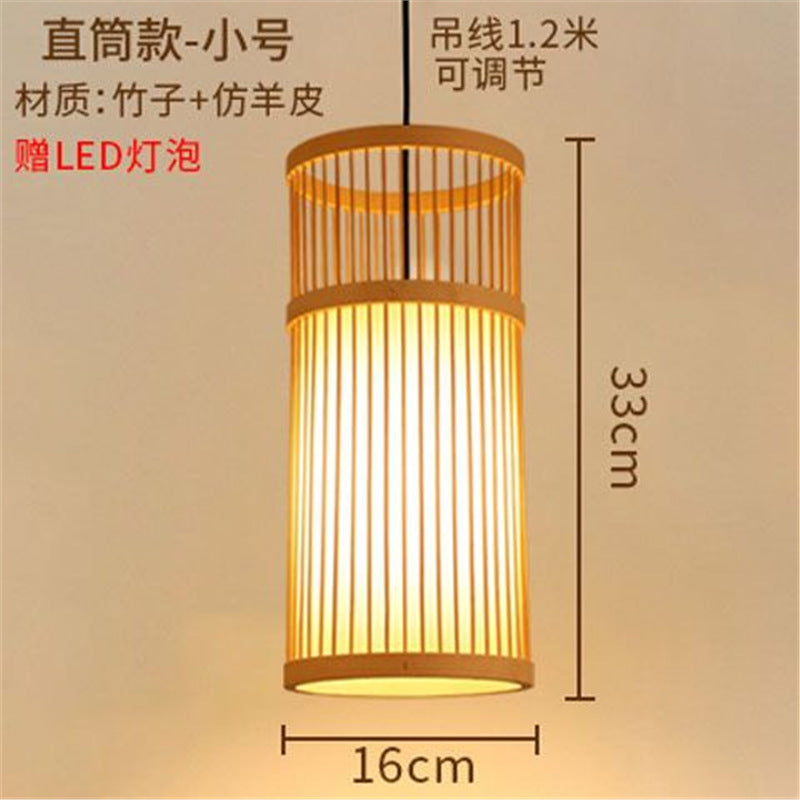 Lantern Bamboo Art Chandelier Bar Bed and Breakfast Tea Room Hot Pot Restaurant Hotel Simple Japanese Restaurant Bamboo Catering Shop Lighting