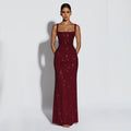 C7633 cross-border   fashion women's sexy camisole bodycon dress with tie waist and hip-hugging design