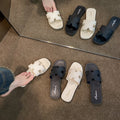 New breathable one-strap sandals & slippers for women - stylish, versatile, korean style, flat, soft sole, perfect for beach & pool