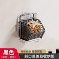 Kitchen onion, ginger and garlic storage basket, punch-free storage rack, wall-mounted oblique mouth thickened storage artifact, multi-functional hanging basket