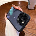 Golden shield compatible iphone 17 metal lens phone case, hardware eye protection, apple 16 full coverage drop-proof protective shell with magnetic attachment