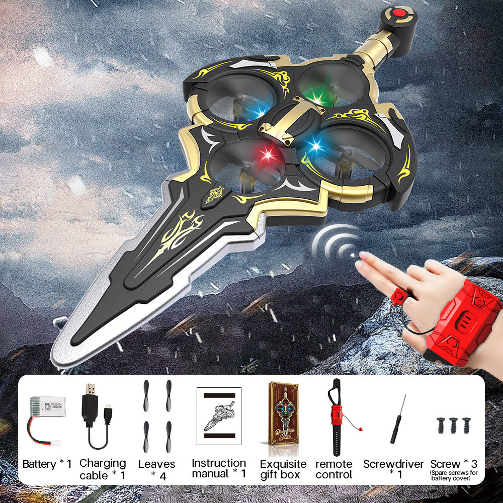 Upgraded sword flying aircraft remote control flying sword remote control aircraft new kids gliding tumbling foam flying sword toy cross-border