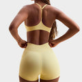 High elastic halter sports intimates bra beautiful back bra cross waist fitness three-quarter shorts yoga wear sports suit