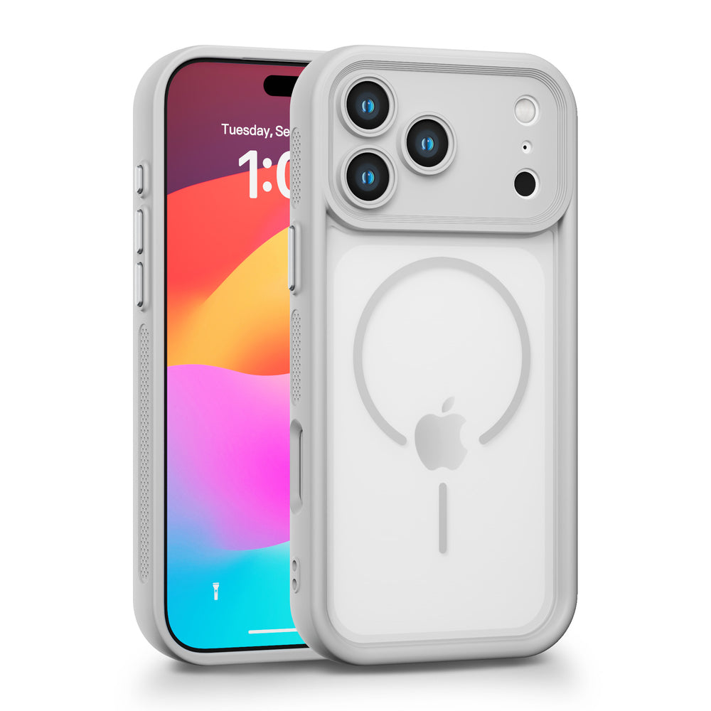 Suitable for iphone17prom mobile phone case 16 two-in-one magnetic suction apple 15 electroplated button pc cooling mobile phone case