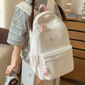 New korean-style backpack, high-end design, niche and trendy, versatile backpack for middle school, high school, and college students, large double shoulder bag