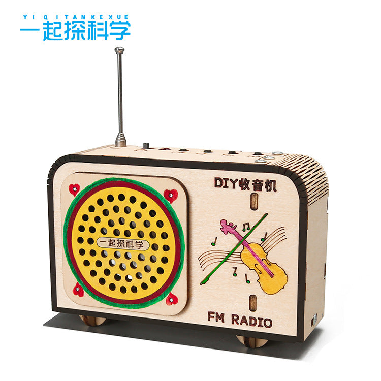 Science and technology small production children DIY radio model, hand-assembled toys, scientific experimental materials, cutting-edge science and education