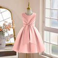Girls' luxury satin dress - minimalist sleeveless pleated skirt, princess style - hot new arrival for cross-border e-commerce