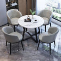 Nordic light luxury negotiation table and chair set, balcony leisure table and chair set, small coffee table, casual reception, modern minimalist small round table