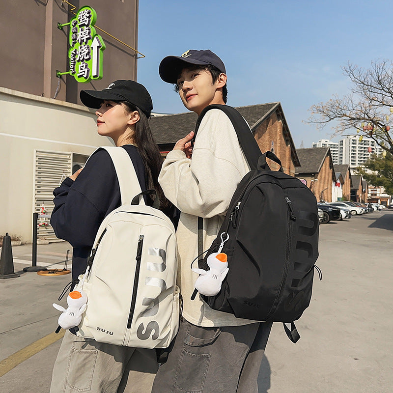 Cross-border  casual backpack new lightweight high school college student schoolbag tooling trendy men's and women's travel backpack