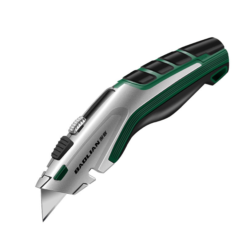Utility knife heavy-duty aluminum alloy handle industrial-grade paper cutter multi-purpose cutting tool adjustable retractable blade