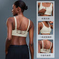 High-intensity support sports bra - front zipper, integrated yoga cup, shockproof, running & training, beautiful back bra - d25116