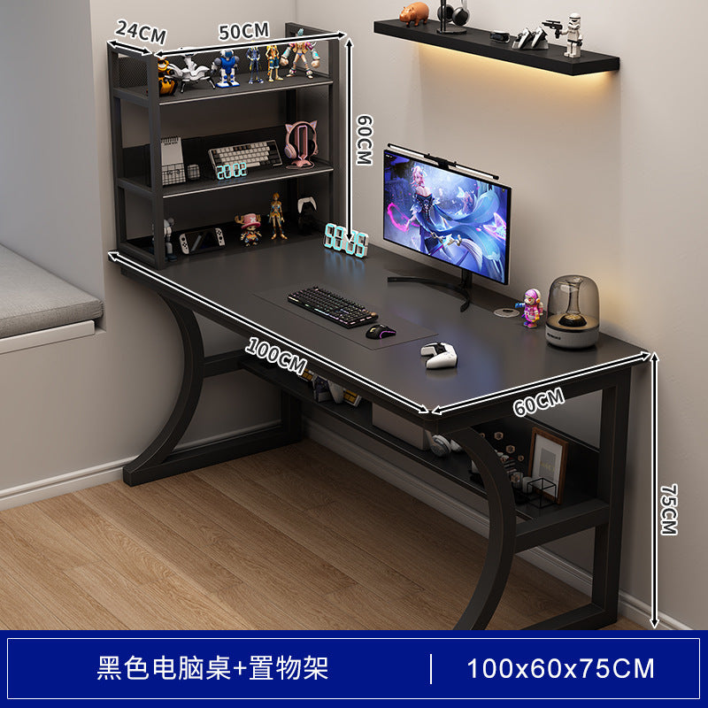 Bedroom study desk computer desk desktop gaming desk home office desk with storage shelf simple desk