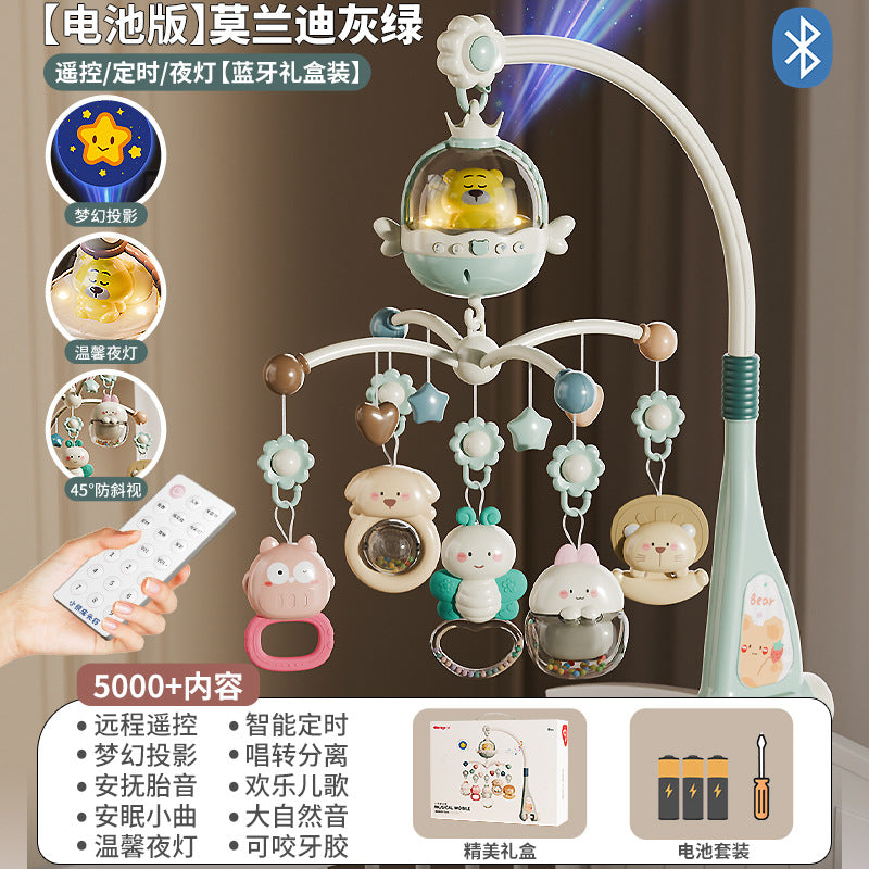 Newborn baby musical mobile, baby soothing hanging toys, rotating crib rattle, stroller mobile, 0-1 year, 3-6 months