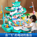 Magnetic levitation track electric fishing toy - early education & brain development - sliding fishing game for boys & girls - hand-eye coordination