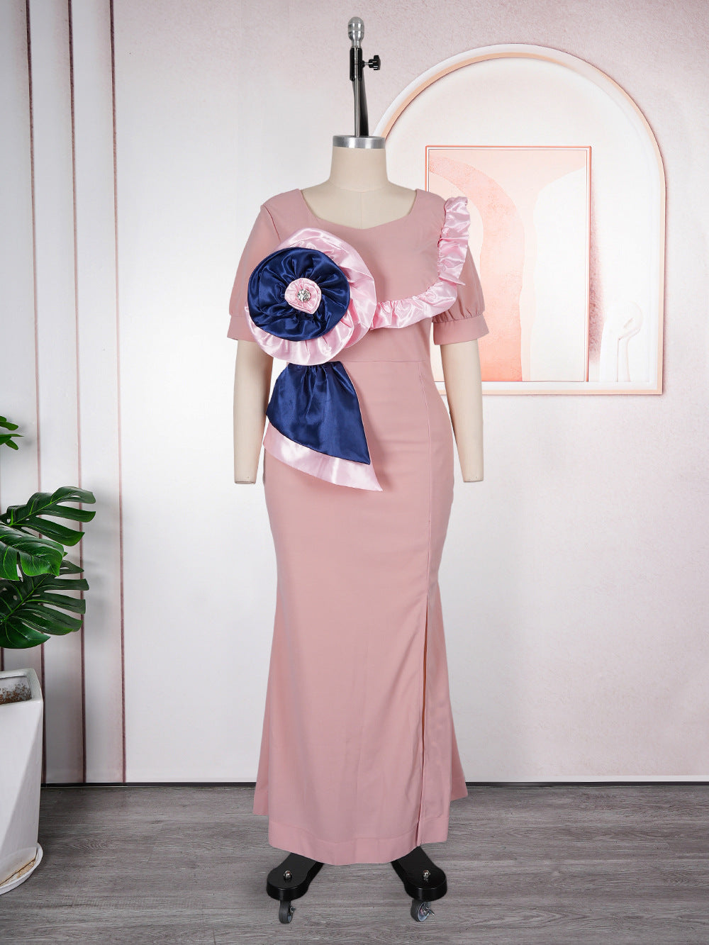 Amazon fashion banquet elegance long dress african cross-border foreign trade  plus size women's dress