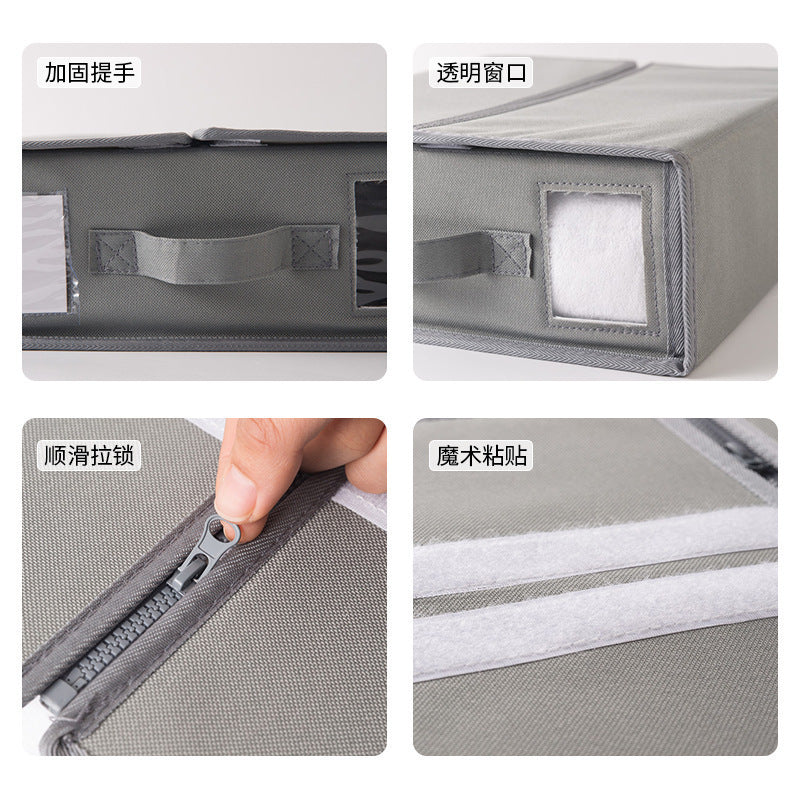 Cross-border non-woven bed sheet four-piece storage box foldable large-capacity clothing storage box bedroom finishing box