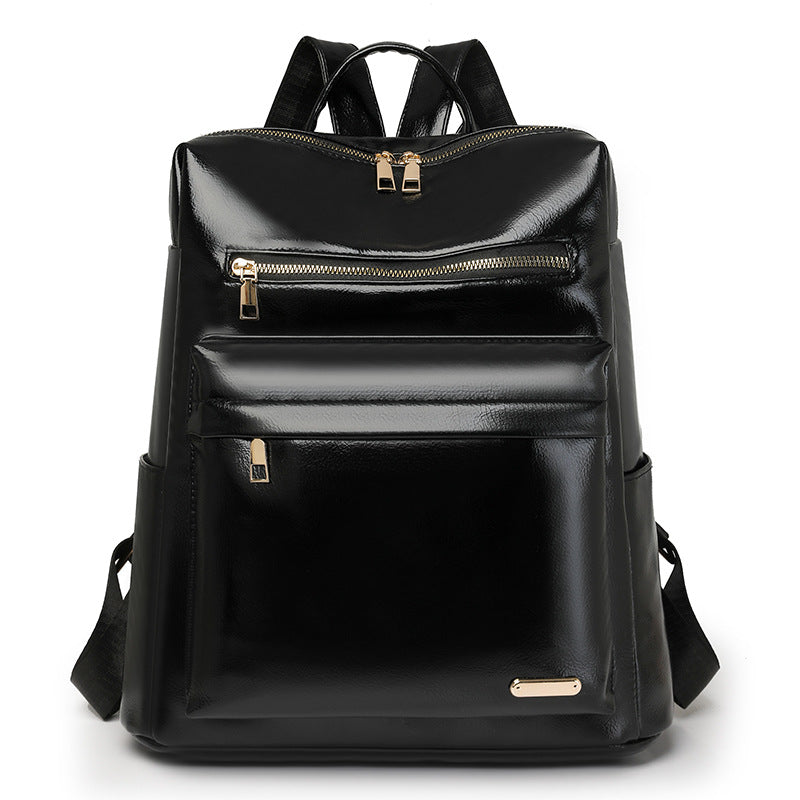 Cross-border trend 2025 new PU backpack women's large-capacity fashion simple commuter women's travel backpack wholesale