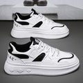 Men's winter trendy versatile low-top casual sneakers student sports thick-soled height-increasing white trendy shoes popular shoes