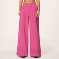 Factory direct: women's loose wide-leg pants with double-panel waistband, breathable & quick-drying, high-waisted tummy control workout leggings - style 9599
