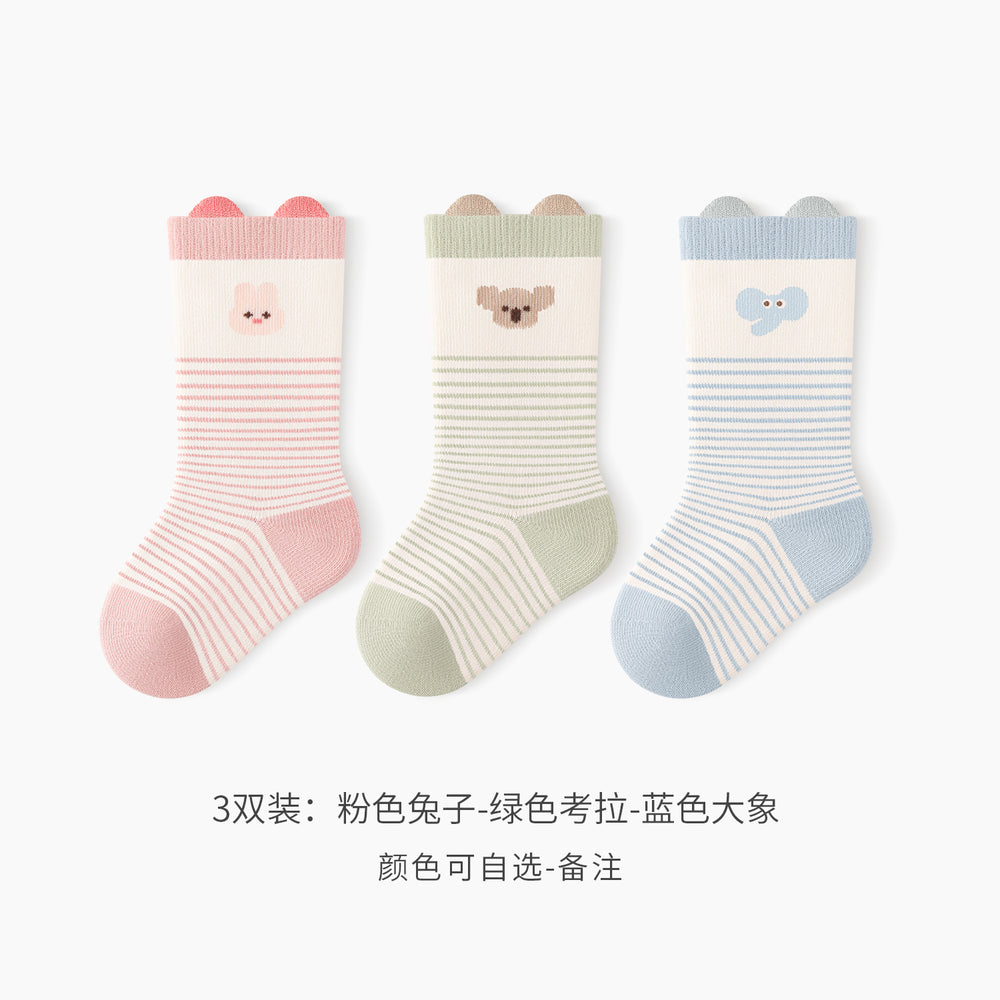 Babylon class a baby socks knee socks baby socks cute cartoon newborn large elastic non-leg socks