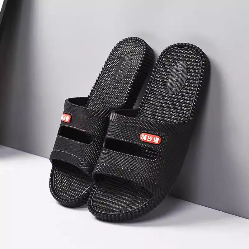 Home shoes men's and women's couple indoor slippers thickened quick-drying lightweight soft sole non-slip flat bottom hotel slippers bathroom