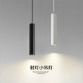 Modern minimalist matte extended linear pendant light - nordic black and white style for bedroom, bedside, bar, restaurant, and hotel