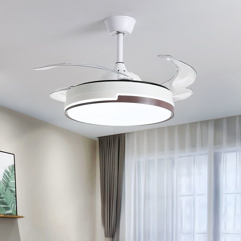 Smart fan light restaurant ceiling fan light modern minimalist bedroom living room silent led high-end elegant fan light