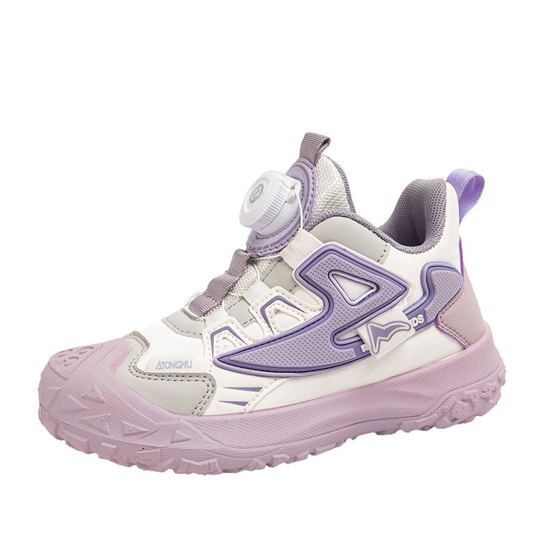 Children's sports shoes 2025 autumn new soft-soled non-slip mesh casual shoes medium and old children's versatile dad shoes