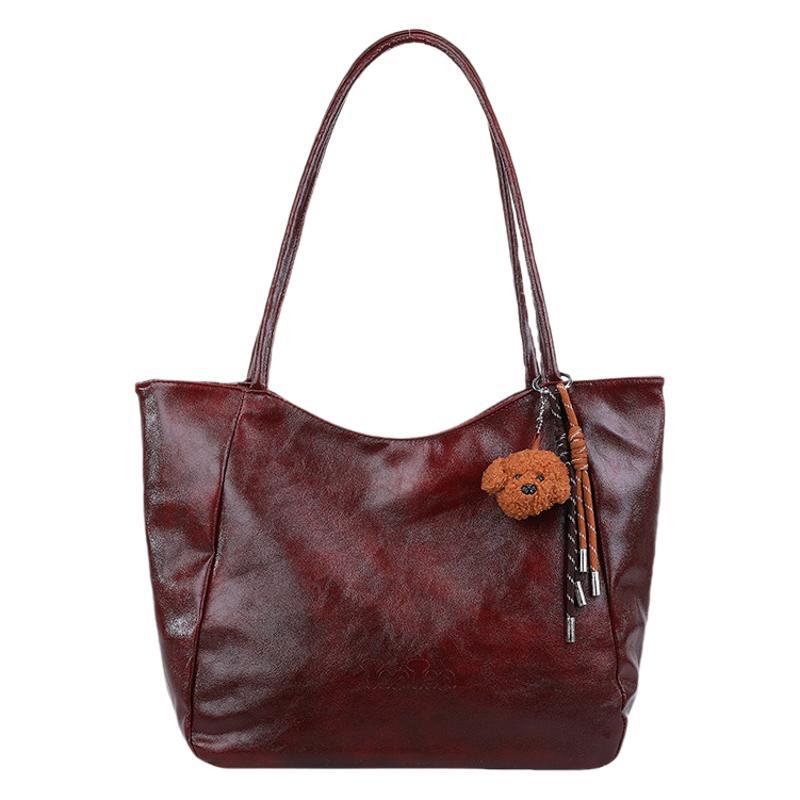 Retro style trend tote bag college students class commute armpit bag 2025 autumn and winter new shoulder portable women's bag