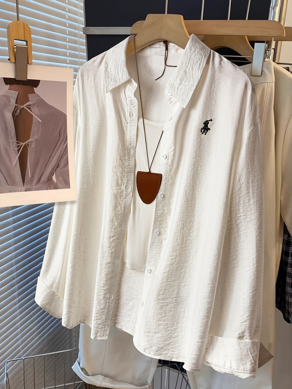 fashion26spring new product work clothing daily soft long-sleeved loose shirt