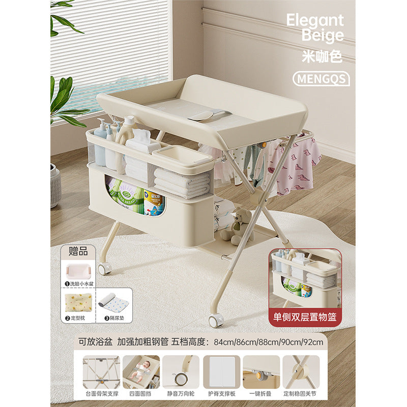 Changing table, baby care table, diaper changing table, newborn bathing & massage table, foldable multifunctional