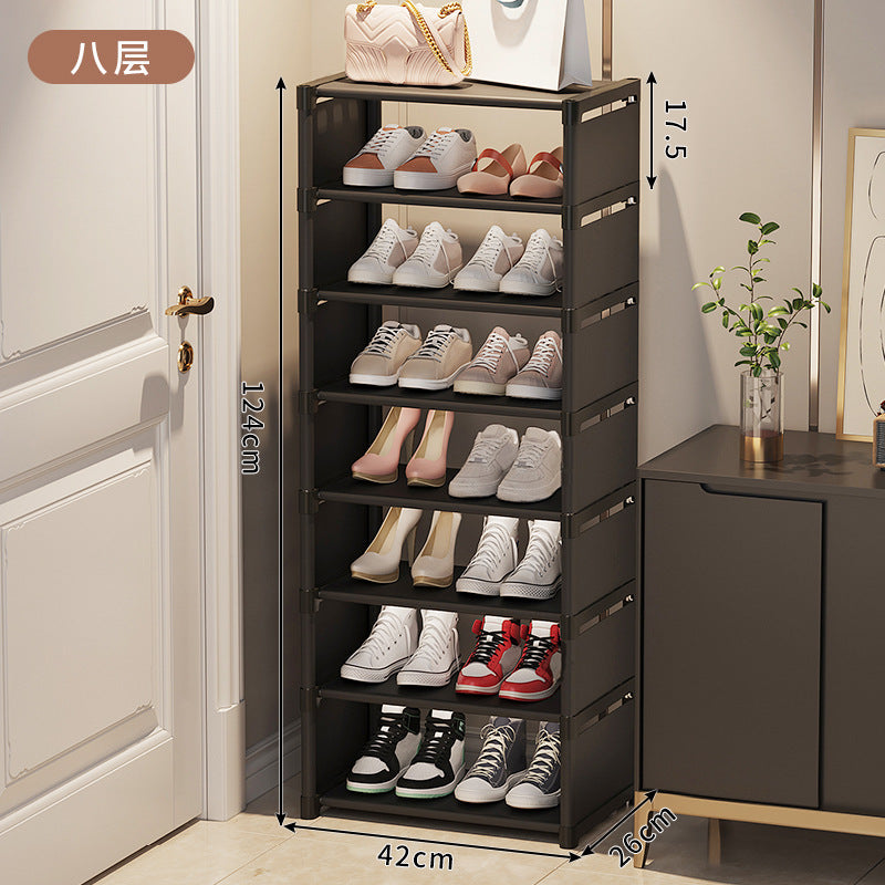 Simple shoe rack storage shoe rack multi-layer space saving door dormitory shoe cabinet household storage slipper rack rack