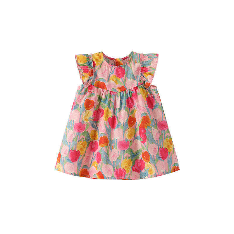 Kids' dresses : sweet girls' summer sleeveless princess dress, camisole dress, class a ins style children's clothing
