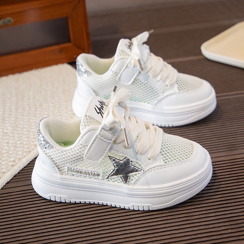 Single mesh kidswhite shoes soft bottom lightweight boys sneakers new arrivalsummergirlscasual sneakers breathable