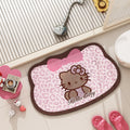 Fresh green bathroom absorbent floor mat cute kitty bathroom non-slip mat quick-drying foot mat bathroom carpet