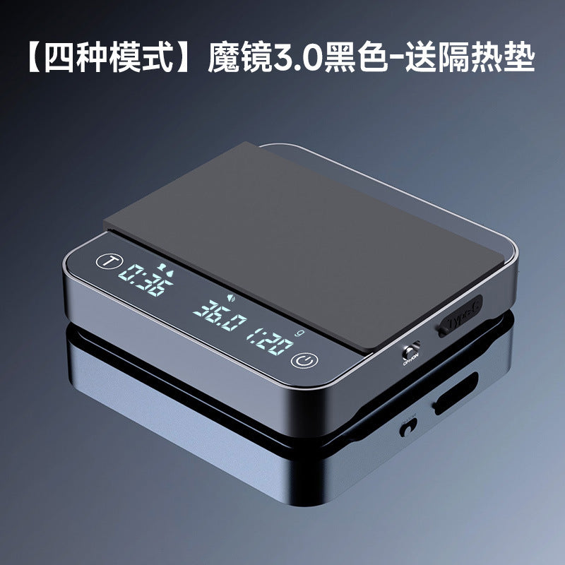 Tempered glass surface hand brew coffee digital scale mini coffee scale italian gram scale accurate timing weighing kitchen scale