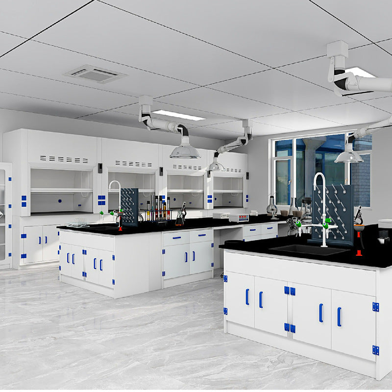 PP central bench experimental bench chemical laboratory bench edge workbench acid and alkali test console hanging cabinet experimental table