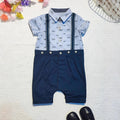 Export original order mp children's clothing baby summer new product handsome baby gentleman suspender jumpsuit jumpsuit