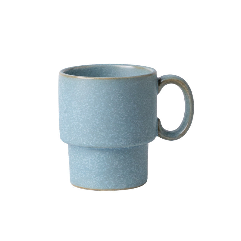 Creative stackable mug retro stoneware kiln cup for home office practical water cup milk cup goblet