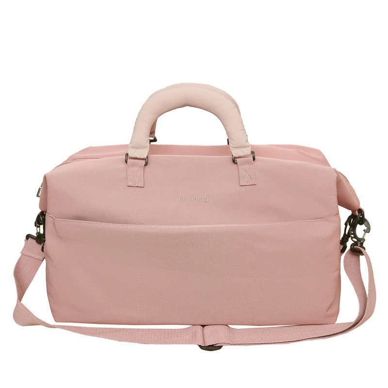 Foreign trade foldable duffel bag bag dry and wet separation messenger bag simple wear-resistant anti-splashing light short-distance bag wholesale