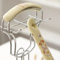 New cartoon toast rabbit kitchen utensil set - anti-scald ceramic handle cooking spatula, soup ladle, 7-piece set with storage rack